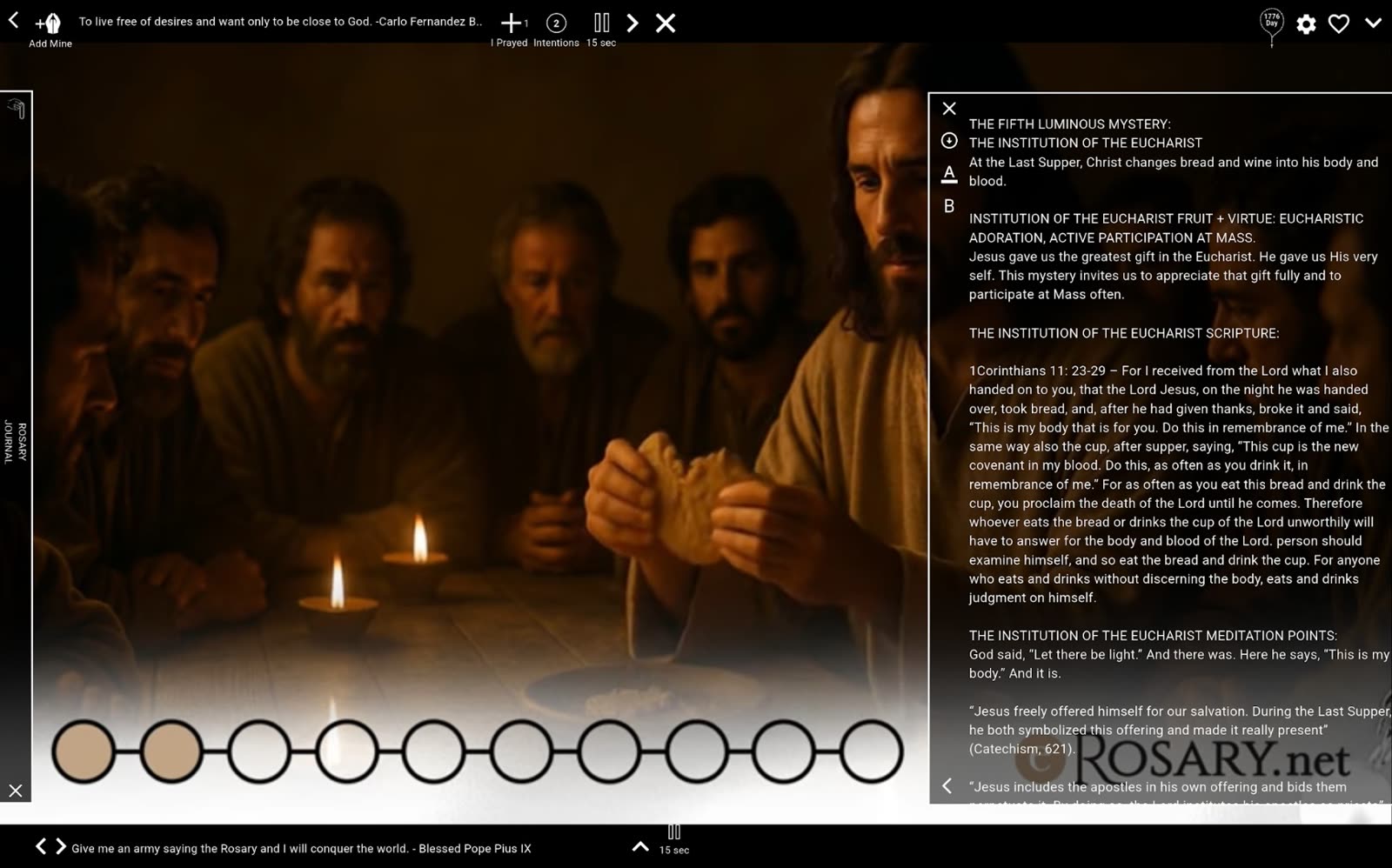 Rosary Experience scene 3
